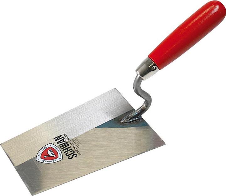 Schwan Tiroler troffel Lengte 180 mm Breedte 125 mm met beukenhouten handvat, S-hals Staal (12.50 cm)