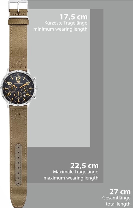 Produktbild Herren Chronograph Flight Captain Nylon Schwarz - 34130 (Chronograph, 43.80 mm)
