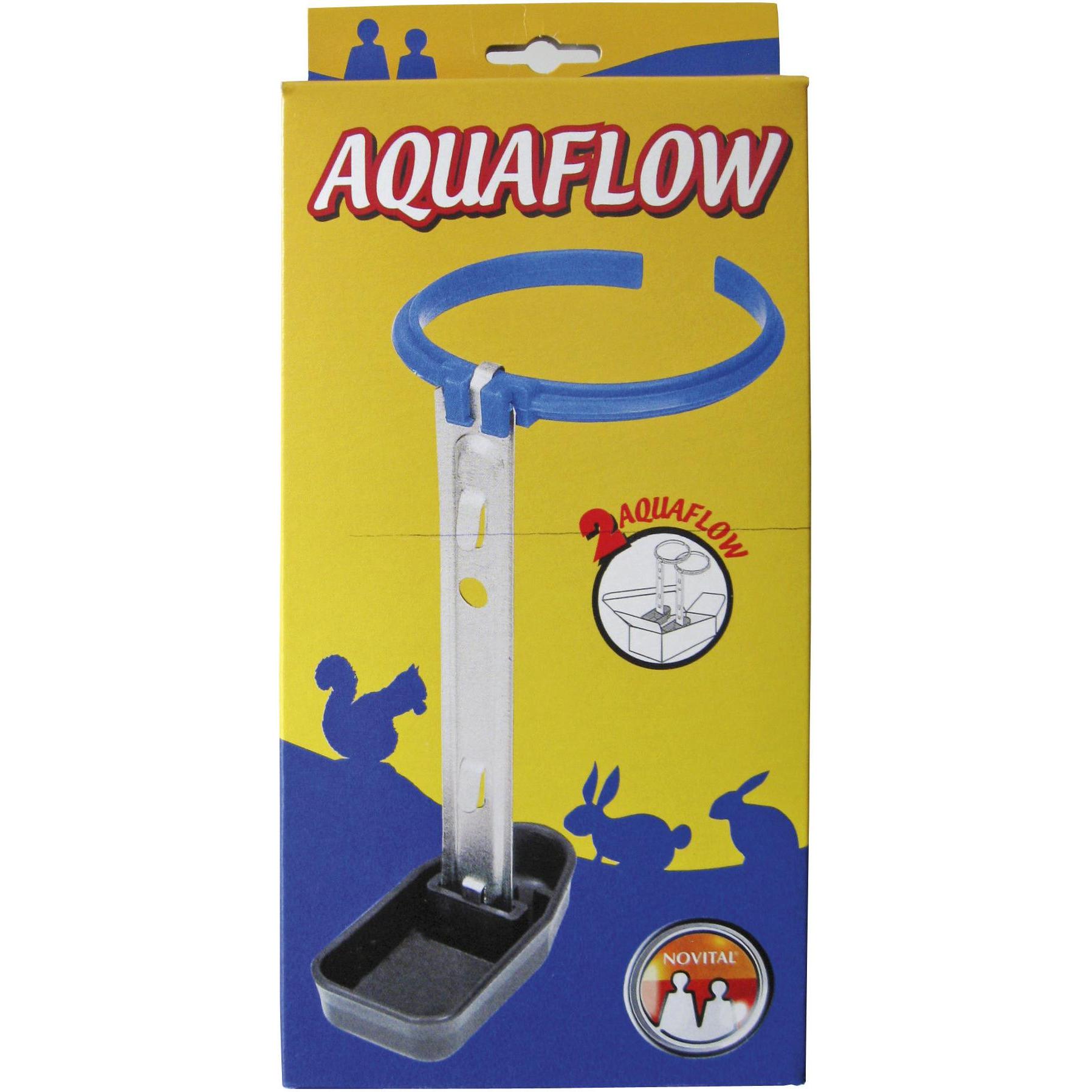 Kerbl - Porte bouteille zinguée avec écuelle en PVC (Lot de 2)