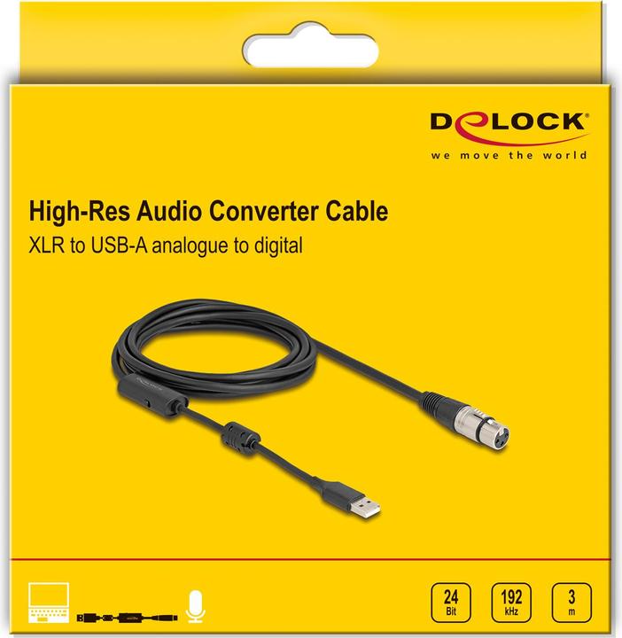 Actual product image Delock XLR - USB type A (3 m, XLR)