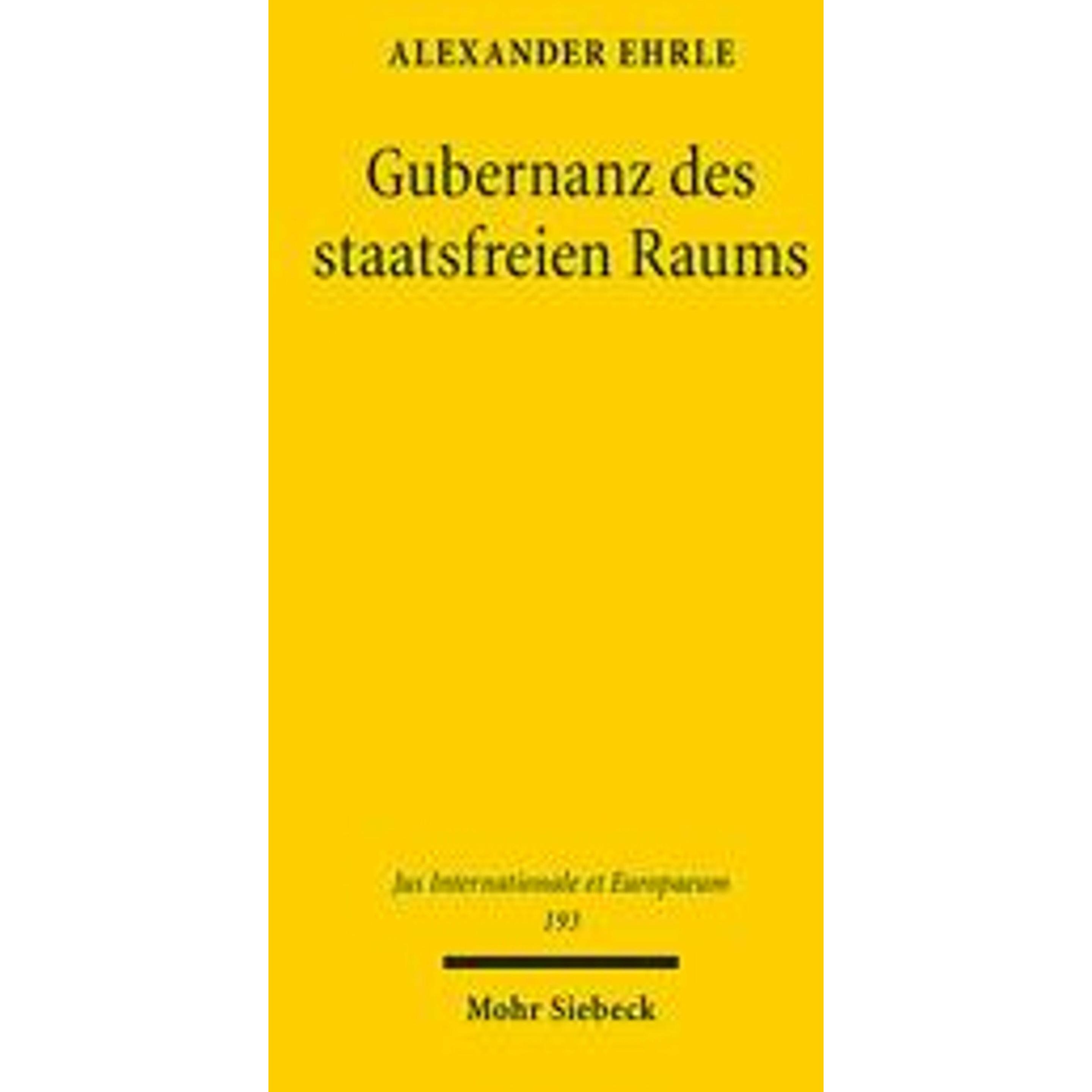 Thumbnail - Gubernanz des staatsfreien Raums, Fachbücher von Alexander Ehrle