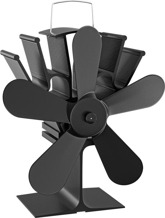 Immagine prodotto Wiltec Kaminofen Ventilator 5 Flügel stromlos Kaminventilator Ofenventilator (17 x 10,5 x 19,5 cm)