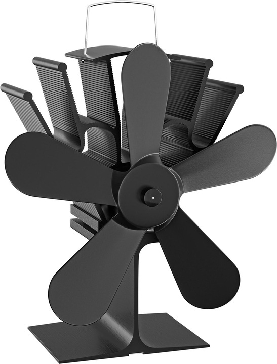 Produktbild Wiltec Kaminofen Ventilator 5 Flügel stromlos Kaminventilator Ofenventilator (17 x 10.5 x 19.5 cm)
