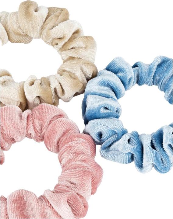 Produktbild Trisa Samt Scrunchie, hellblau, beige & rosa
