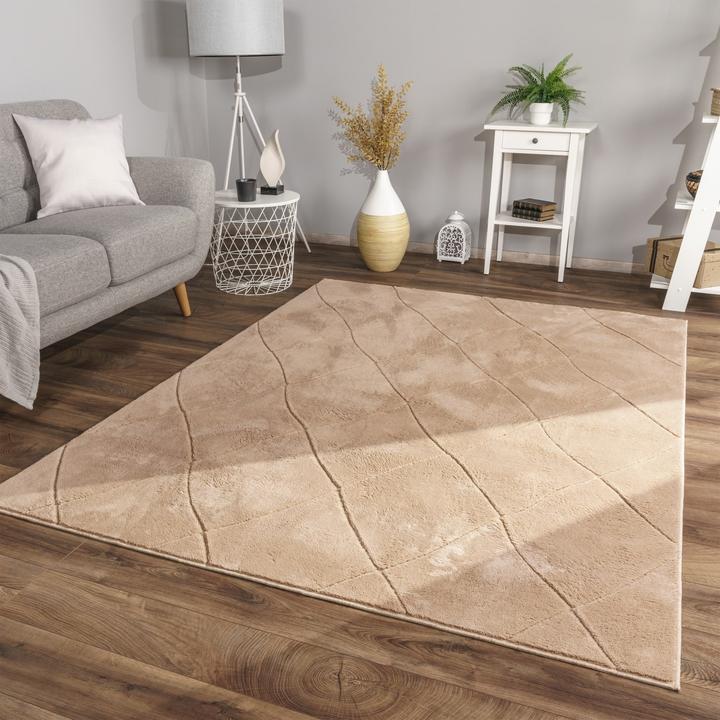 Produktbild TT Home Wohnzimmer Teppich Esszimmer Kurzflor Skandinavisch (150 x 80 cm)