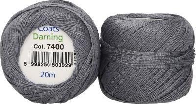 Actual product image MEZ Darning-Karo 20 m 07400 grey coloured 20 m