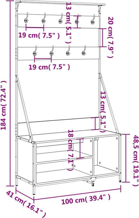 Actual product image vidaXL Kleiderständer