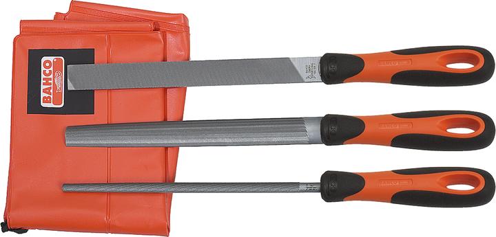 Produktbild Bahco ERGO Feilensatz, Halbschlicht 200 mm - 3-teilig (Hieb 2, 200 mm)