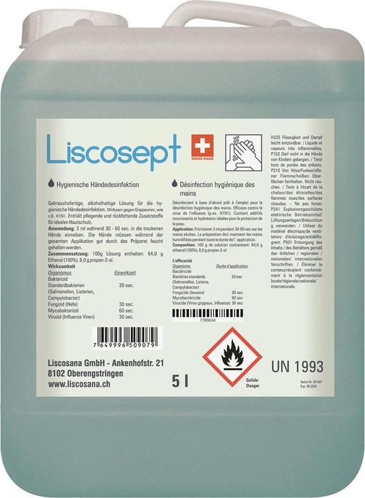 Actual product image Liscosept Hand disinfection liq (5000 ml)