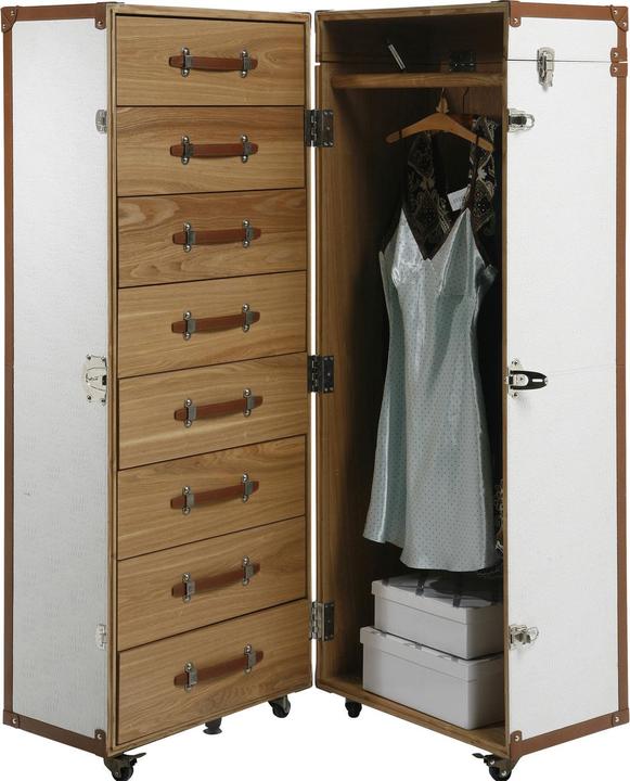 Immagine prodotto Kare Design Baule guardaroba Cosmopolitan bianco Croco (63 x 56 x 145 cm)