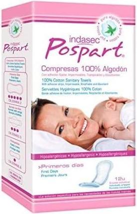 Produktbild Indasec Compresa Pospart Normal Alas Algod 10U (1x)