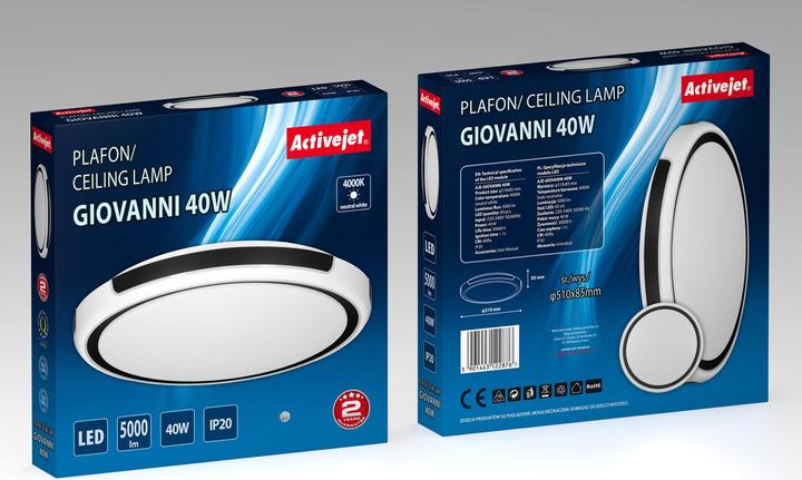 Image du produit Activejet Plafonnier à LED AJE-GIOVANNI 40W (5000 lm)