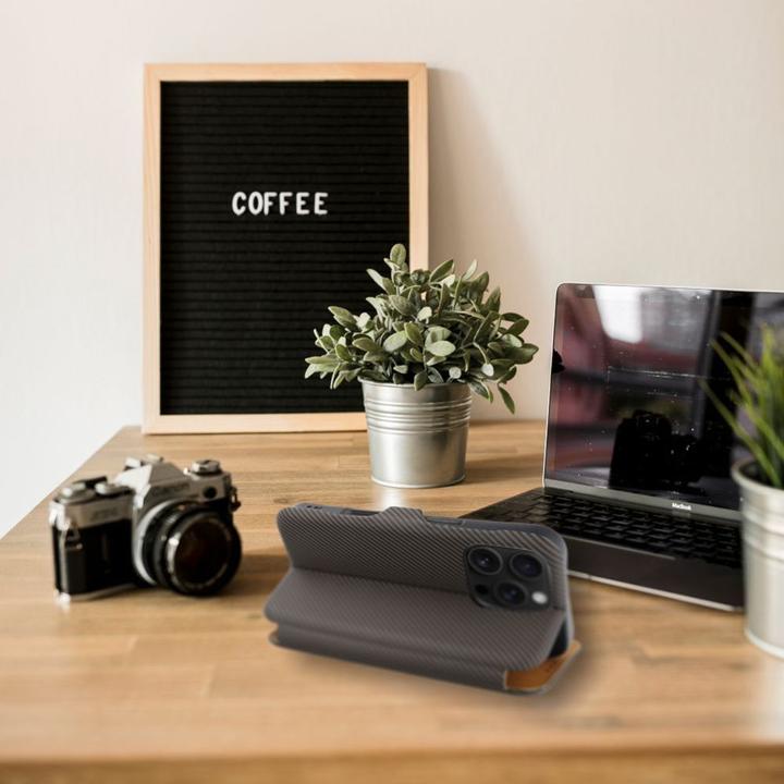 Immagine prodotto OEM Back panel cover FOLIO Side Magnet book case for IPHONE 16 PRO MAX brown (Apple iPhone 16 Pro Max)