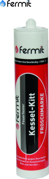 Actual product image Fermit Fireproof boiler putty frog brand 650 g cartridge 310 ml (0.70 kg, 310 ml)