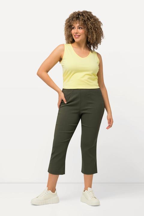 Immagine prodotto Ulla Popken Pantaloni di bengalina elasticizzata, lunghi fino al polpaccio, con cintura elastica (58)