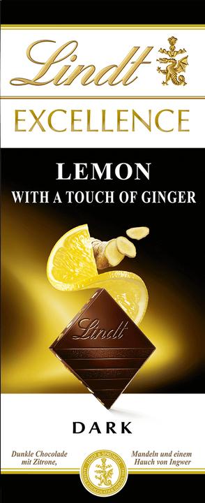 Produktbild Lindt Excellence Dunkel Zitrone & Ingwer Tafelschokolade (100 g)