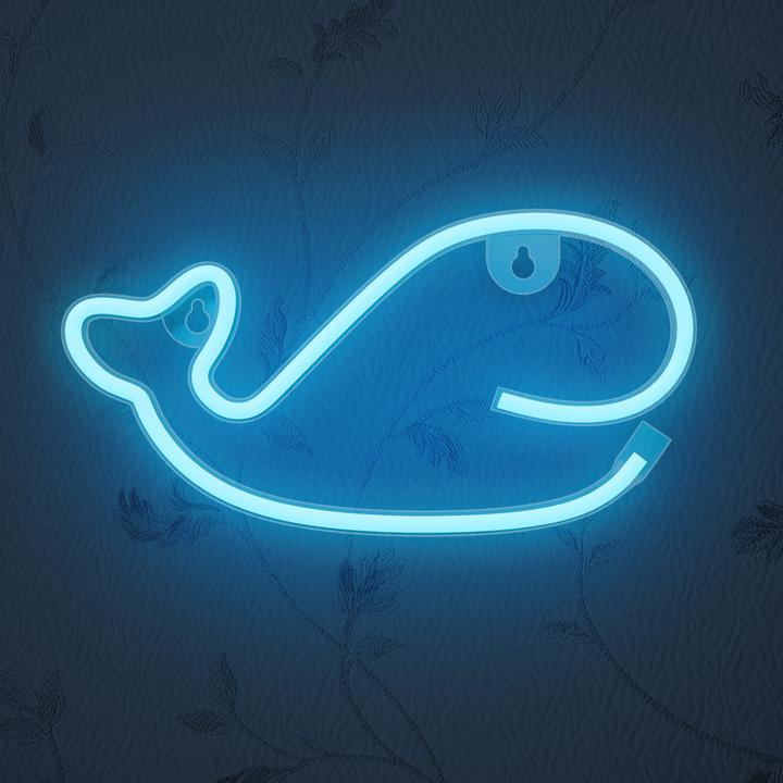 Actual product image Forever Light Neon LED Light WHALE blue Bat + USB FLNE19 (29 cm, 6 lm)