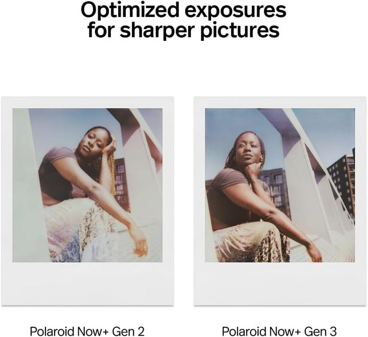 Image du produit Polaroid NOW Gen3 Instant Camera Bluetooth Connected Bundle Camera Color Film 16 photos White 6563