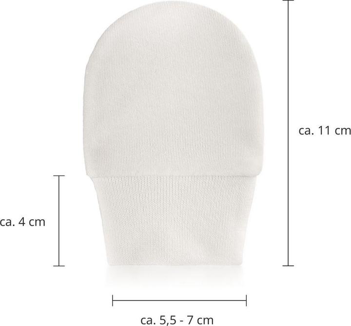 Image du produit La Loona LaLoona Gants & Moufles pour Bébé Moufles à gratter 3 paires Bébé - Blanc (Taille unique)