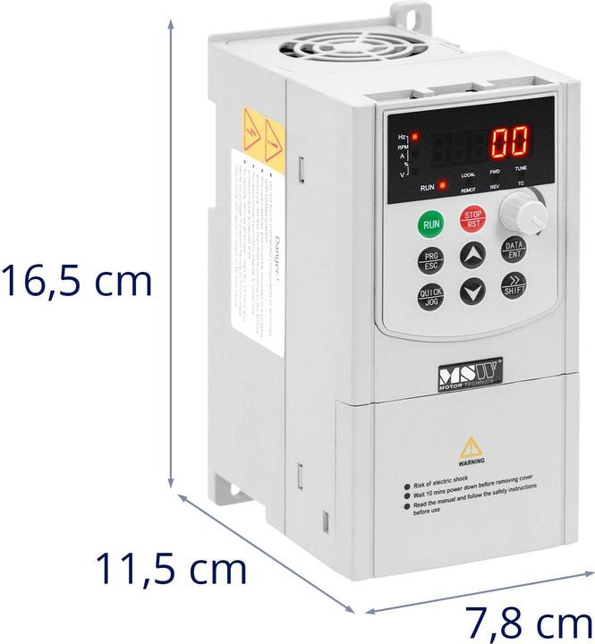Produktbild MSW VFD-Frequenzumrichter 1500 W 230 V Frequenzumformer Stromrichter LED-Display
