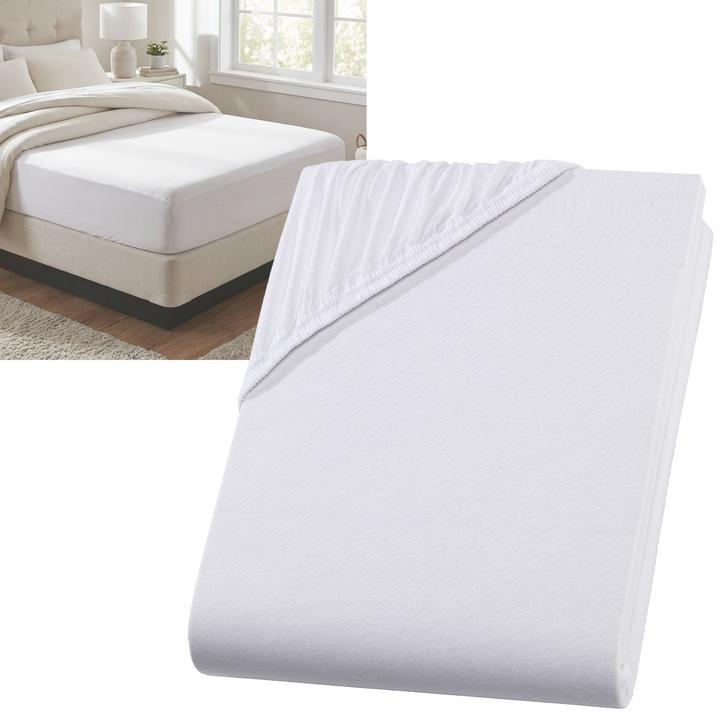 Produktbild Casativo Premium Spannbetttuch für Boxspringbett & Wasserbett - Weiss, 140-160x220 cm - 190g/m2 (140-160 x 220 cm)