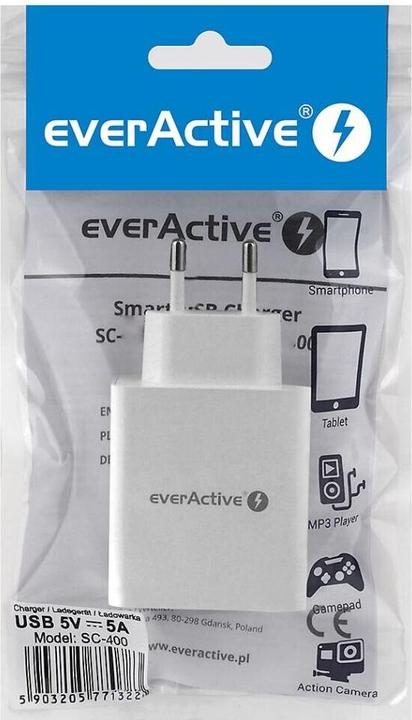 Produktbild Everactive 5V 5A 4xUSB įkroviklis (25 W, 4 Ports)