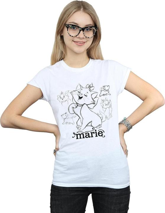 Immagine prodotto Disney Marie Collage Sketch Maglietta Donna (L)