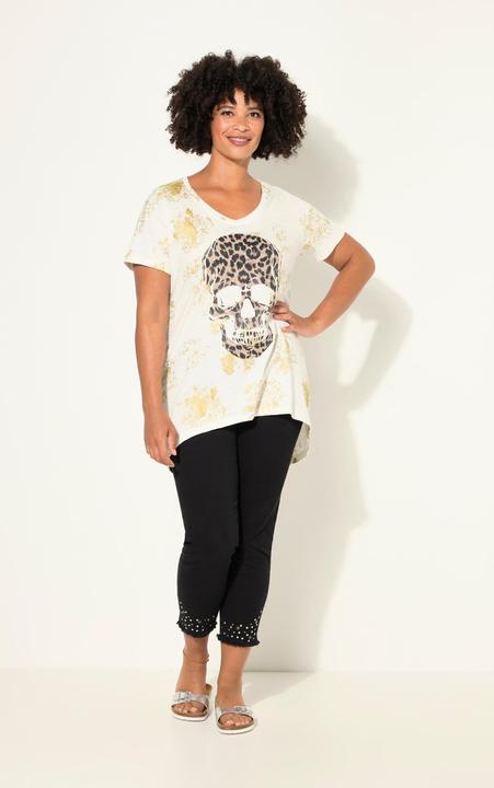 Produktbild Angel of Style T-Shirt, Leo-Totenkopf, V-Ausschnitt, Halbarm (52)