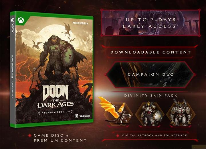 Immagine prodotto Bethesda DOOM: The Dark Ages Premium Edition (Xbox Series X, Xbox Serie S, DE)