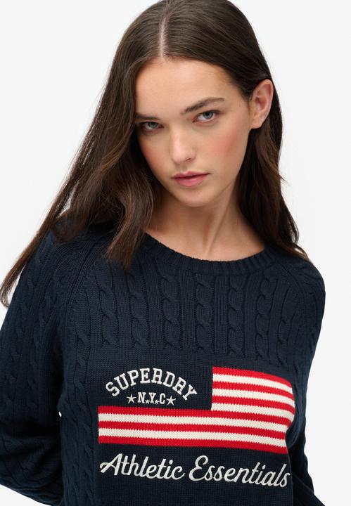 Produktbild Superdry Maglione a Coste Largo con Bandiera (XL)