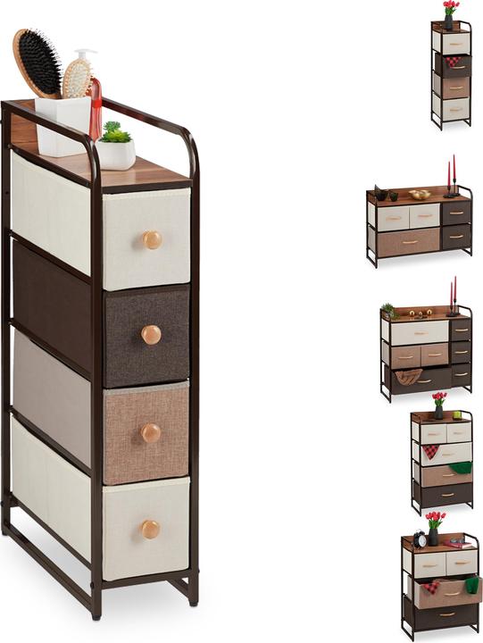 Produktbild Relaxdays Schubladenschrank (20 x 49.5 x 84.5 cm)
