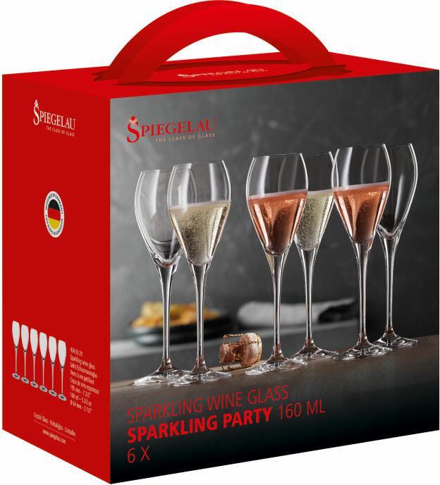 Immagine prodotto Spiegelau Sparkling Party gift set, champagne glasses, 6 pcs (16 cl, 6 Occhiali, Bicchieri da champagne)