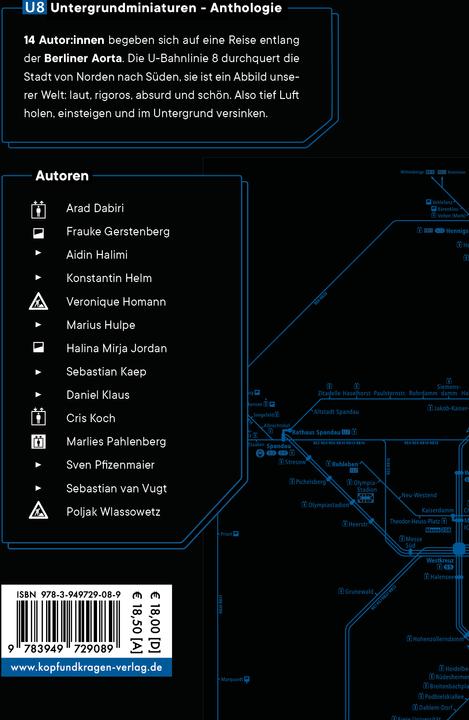 Produktbild U8 Untergrundminiaturen (Deutsch, Poljak Wlassowetz, Frauke Gerstenberg, Marius Hulpe, Daniel Klaus, Cris Koch, Veronique Homann, Aidin Halimi, Sven Pfizenmaier, René Koch, Arad Dabiri, 2022)