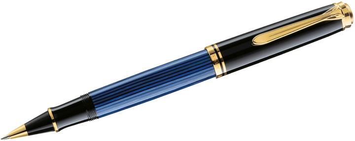 Productafbeelding Pelikan Rollerball R800 Zwart-Blauw Etui (Zwart-blauw-goud, 1 x)