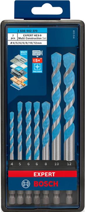 Actual product image Bosch Professional Zubehör Expert HEX-9 Multi Construction Bohrer-Set (10.00 millimetres, 12.0 millimetre, 4.0 millimetre, 5.0 millimetre, 6.0 millimetre, 8.0 millimetre)