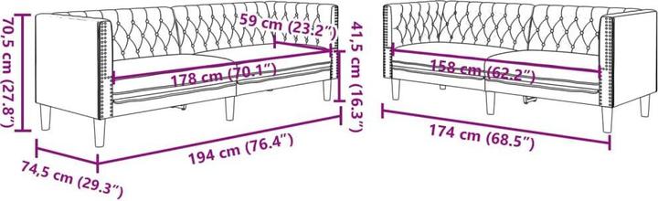 Actual product image vidaXL Niccola (Upholstery set)