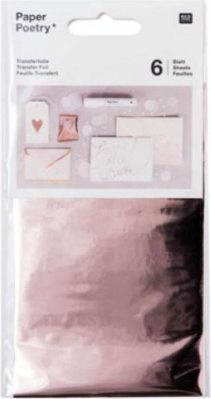 Produktbild Rico Design Transferfolie 9x15cm rosé (6 x)