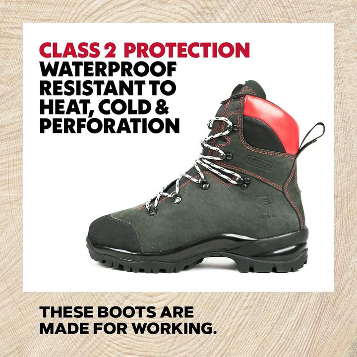 Produktbild Oregon Schnittschutzstiefel Klasse 2 Fiordland Leder bis 300°C, 295469 Gr. 40 (S2, 40)