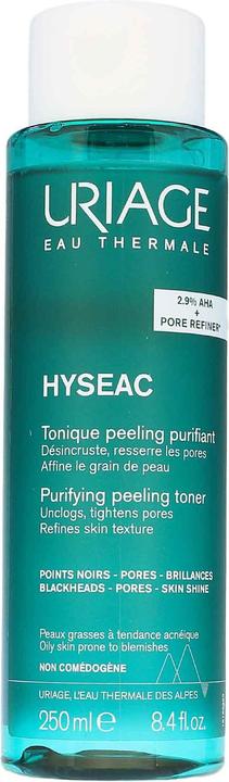 Image du produit Uriage Hyséac Tonique purifiant 250ml pour peau grasse Réduit les points noirs Pores et brillance Exfolie (Tonique visage, 250 ml)