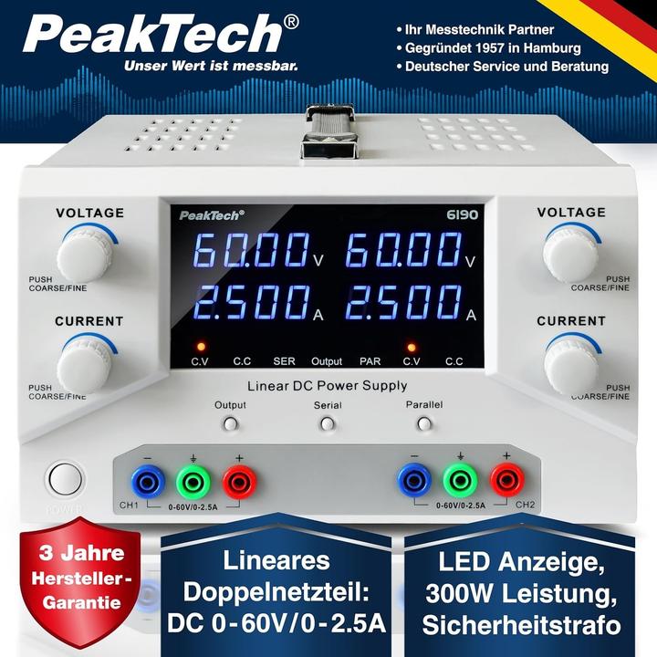 Produktbild Peaktech Alimentatore da Laboratorio