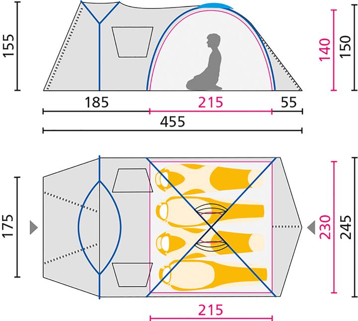 Image du produit Jack Wolfskin Grand Illusion IV (Auvent, 6.55 kg, 4 personnes)