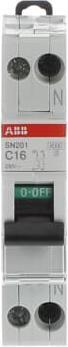 Image du produit ABB Disjoncteur SN201 2P, 16A, montage rail DIN