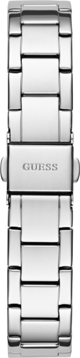Produktbild Guess P SLV CS W/ CRYS / SUN WHT DL / P SLV BRCT Armbanduhr (Uhr mit Schmuckstein, 30 mm)
