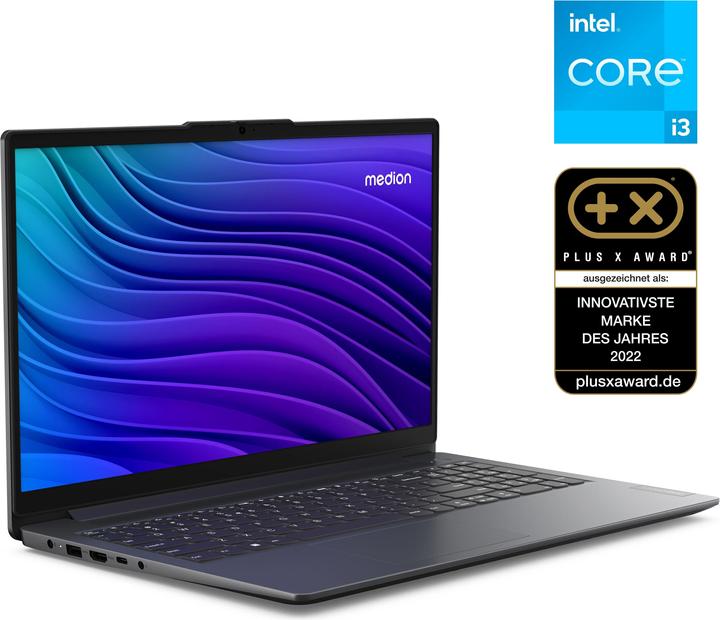 Actual product image Medion E15235 (MD62610), dark grey (15.59", Intel Core i3-N305, 8 GB, 512 GB, Eng. Int.)