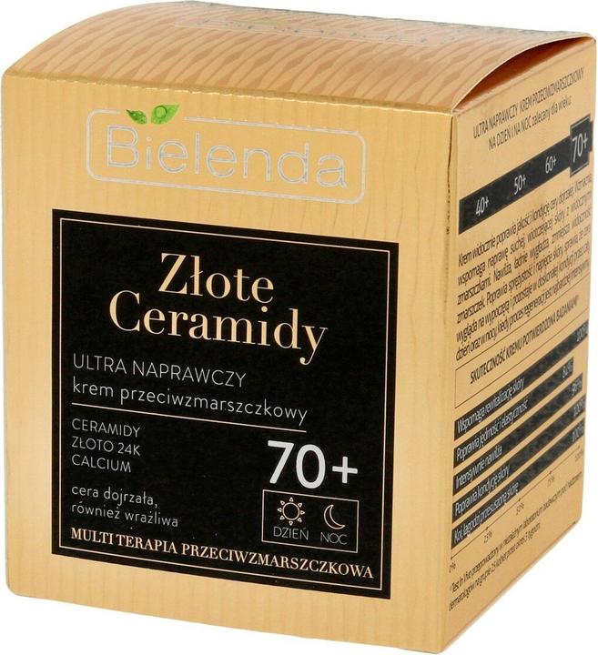 Produktbild Bielenda BIELENDA Złote Ceramidy ultra naprawczy krem przeciwzmarszczkowy 70+ na dzień i noc 50 ml (50 ml, 24h Creme)