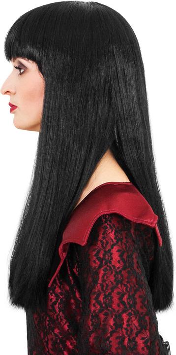 Actual product image Maskworld Langhaarperücke schwarz mit Pony
