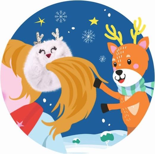 Image du produit Trendhaus MAGIC MOMENTS SNOW FRIENDS Haargummi Rentier, 3-fach sortiert (Élastiques à cheveux)