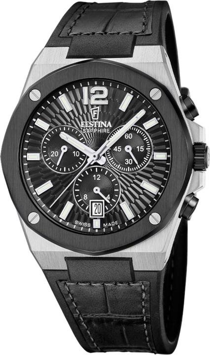 Image du produit Festina Montre Homme Swiss Made Vallée Noir (Swiss Made, Chronographe, 42 mm)