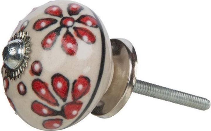 Produktbild Tranquillo Möbelgriff handgemacht, Ø 4 cm, Weiss/Silber