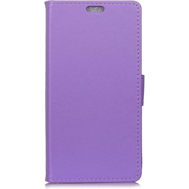 MU Classic Classic III Leder Bookcover Series (Motorola Moto G6 Play), Smartphone Hülle, Violett